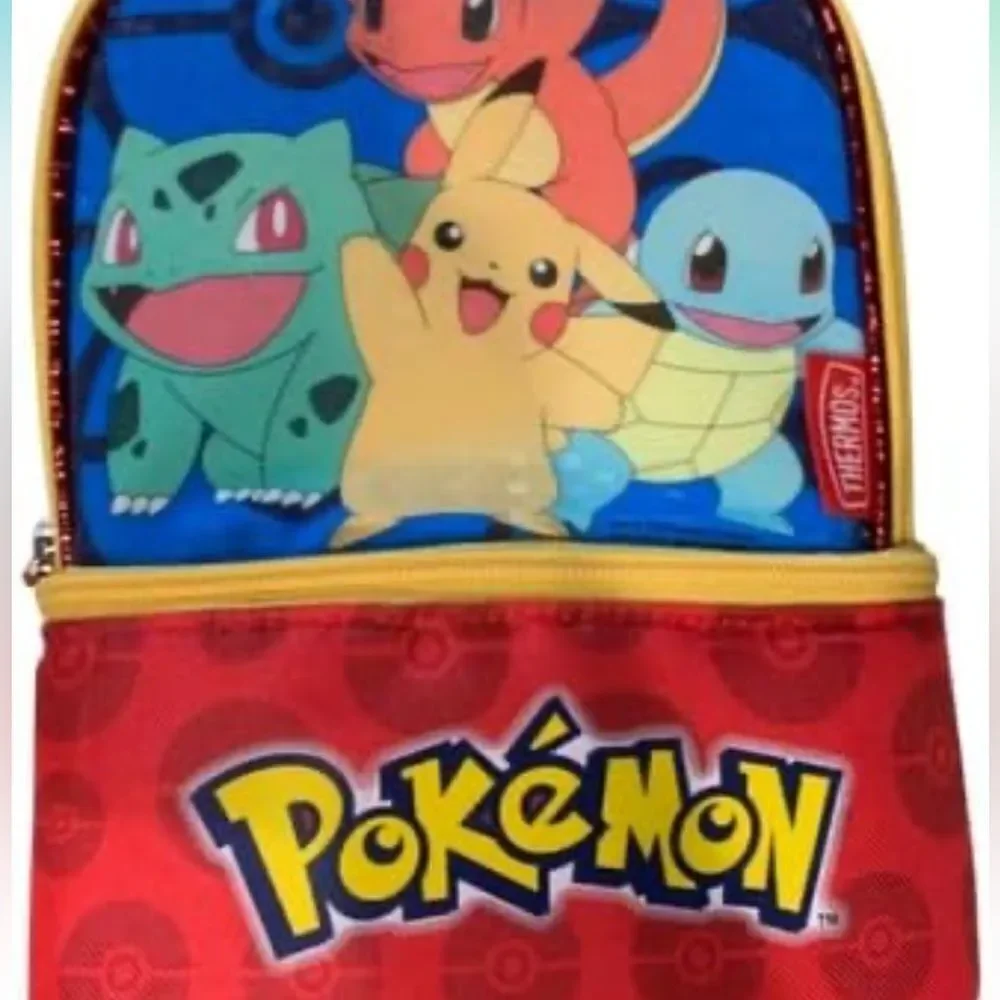Pokemon Lunch Bag tote insulated red blue kids